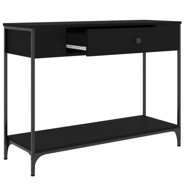 Konsolipöytä musta 100x34,5x75 cm tekninen puu