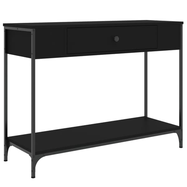 Konsolipöytä musta 100x34,5x75 cm tekninen puu