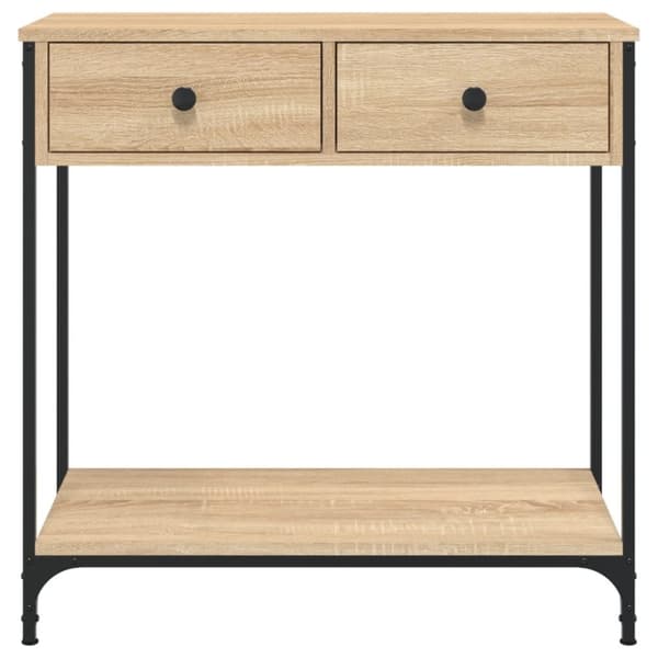 konsolbord 75x34,5x75 cm konstrueret træ sonoma-eg