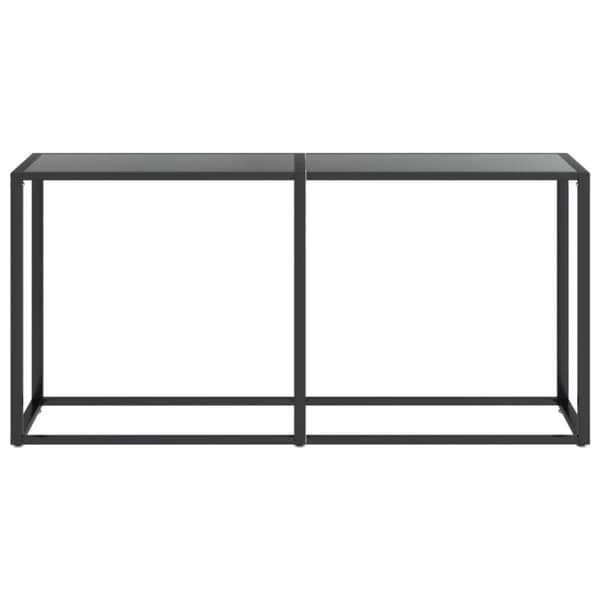 konsolbord 160x35x75,5 cm hærdet glas sort