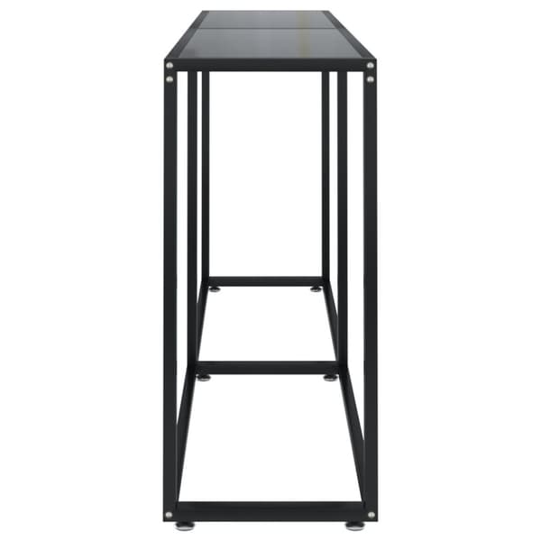 konsolbord 160x35x75,5 cm hærdet glas sort