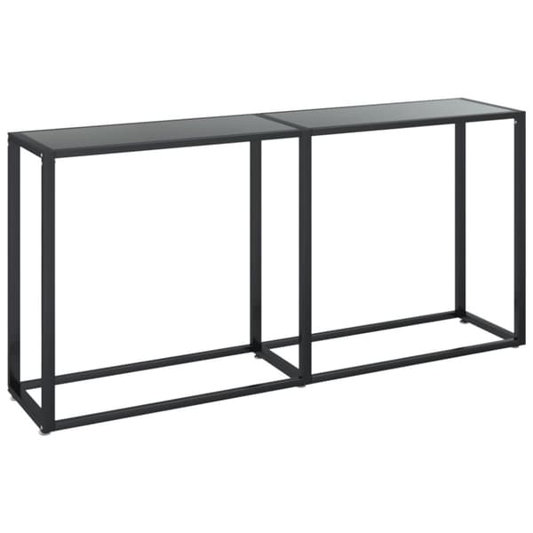 konsolbord 160x35x75,5 cm hærdet glas sort