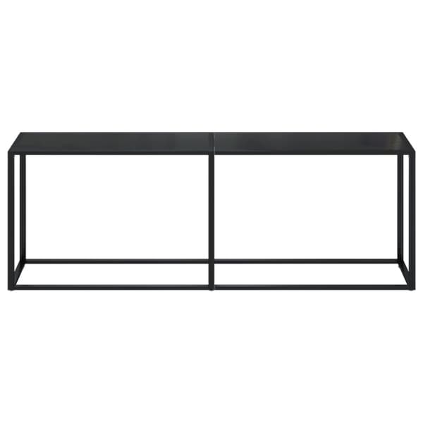 Konsolipöytä musta 220x35x75,5 cm karkaistu lasi
