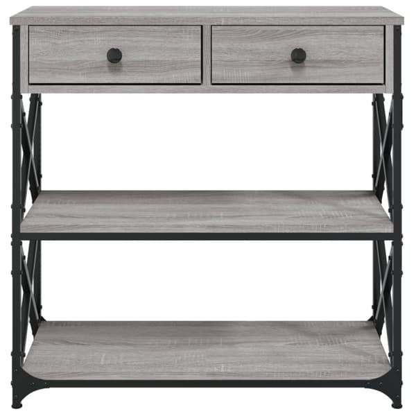 konsolbord 75x28x75 cm konstrueret træ grå sonoma-eg