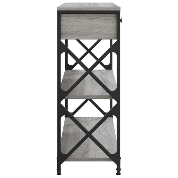 konsolbord 75x28x75 cm konstrueret træ grå sonoma-eg