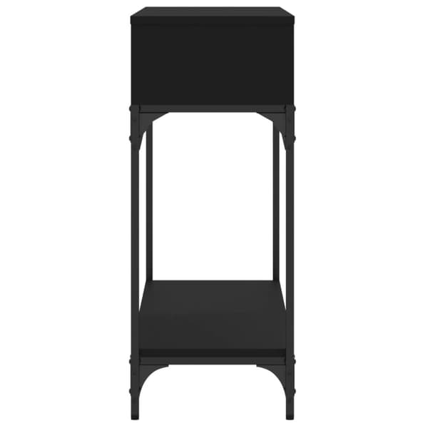 konsolbord 100x30,5x75 cm konstrueret træ sort