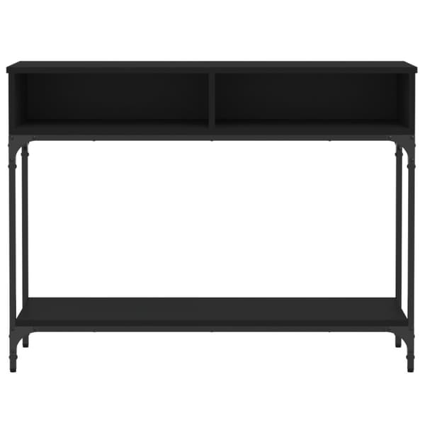 konsolbord 100x30,5x75 cm konstrueret træ sort
