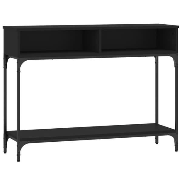 konsolbord 100x30,5x75 cm konstrueret træ sort