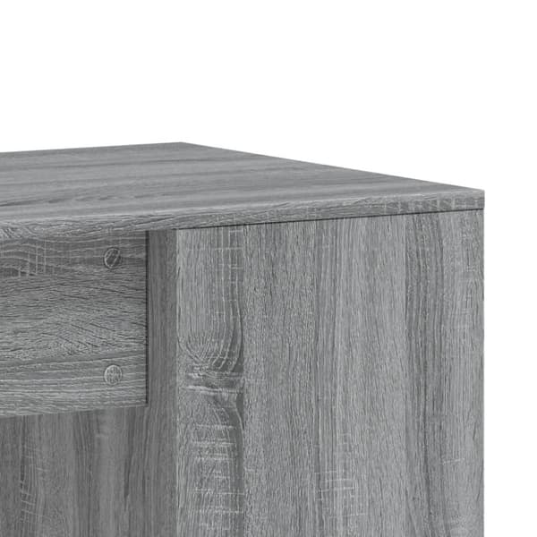 vidaXL Skrivebord grå sonoma 102x50x75 cm konstruert tre
