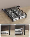 Miniatyrbillede 3 af 8: Sengramme - Metalramme - dobbeltseng - 190 x 140 cm - sort