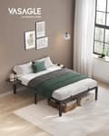 Miniatyrbillede 5 af 8: Sengramme - Metalramme - dobbeltseng - 190 x 140 cm - sort