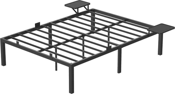 Sengramme - Metalramme - dobbeltseng - 190 x 140 cm - sort