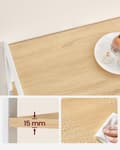 Miniatyrbillede 4 af 8: Kitchen Rack - Kitchen Cupboard - Opbevaringsskaber - 4 niveauer - Metalramme - Træplader - Hvid