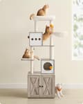 Miniatyrbillede 6 af 8: Scratching Post - Med Cat Bakery - Flere plateauer - Wood - Gray