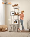 Miniatyrbillede 8 af 8: Scratching Post - Med Cat Bakery - Flere plateauer - Wood - Gray