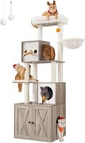 Miniatyrbillede 1 af 8: Scratching Post - Med Cat Bakery - Flere plateauer - Wood - Gray