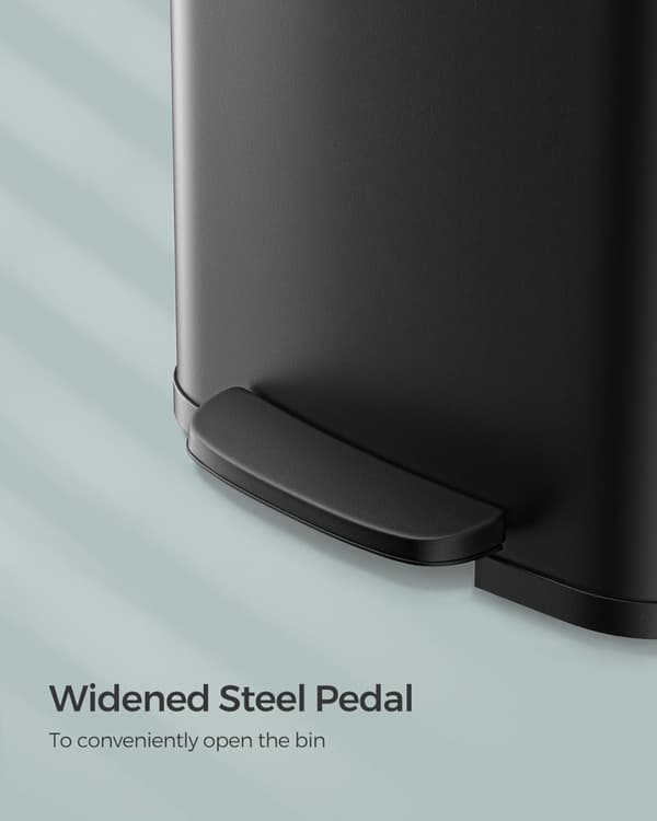 Affaldsbakke - Affaldsbakke - 68liter - Metal - med låg - sort