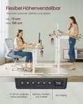 Miniatyrbillede 3 af 8: Rootz Elektrisk ståbord - Justerbart skrivebord - Sit Stand-skrivebord - Spånpladestål - 60cm x 140cm x (72-120)cm - Golden Oak Cloud White - Stillegå