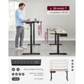 Miniatyrbillede 3 af 8: Rootz Elektrisk stående skrivebord - Sit Stand Skrivebord - Justerbar Højde Skrivebord - Greige Sort - Spånplade stål - Støjsvag drift - Hurtig juster