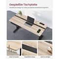 Miniatyrbillede 5 af 8: Rootz Elektrisk stående skrivebord - Sit Stand Skrivebord - Justerbar Højde Skrivebord - Greige Sort - Spånplade stål - Støjsvag drift - Hurtig juster
