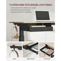 Miniatyrbillede 6 af 8: Rootz Elektrisk stående skrivebord - Sit Stand Skrivebord - Justerbar Højde Skrivebord - Greige Sort - Spånplade stål - Støjsvag drift - Hurtig juster