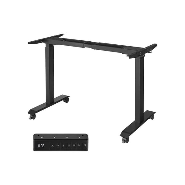 Rootz Elektrisk Højdejusterbar Bordstativ - Stående Skrivebord - Sit Stand Skrivebord - Stålkonstruktion - Rygsøjleaflastning - Kalorieforbrænding - H