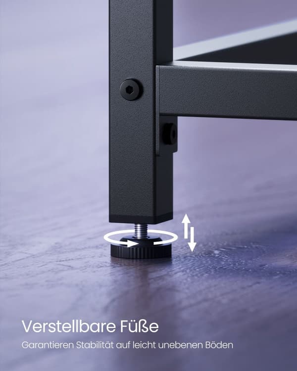 Rootz Black Desk - Kirjoituspöytä - Työpöytä - Lastulevy ja teräs - Tilava pinta - Helppo koota - 60cm x 120cm x 76cm