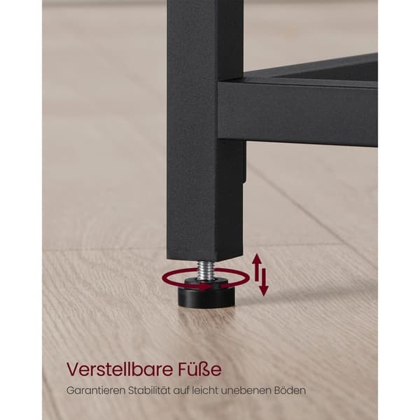Rootz Black Desk - Työpöytä - Kirjoituspöytä - Lastulevy ja teräs - Suuri koko - Kevyt - Helppo koota - 50 cm x 100 cm x 75 cm