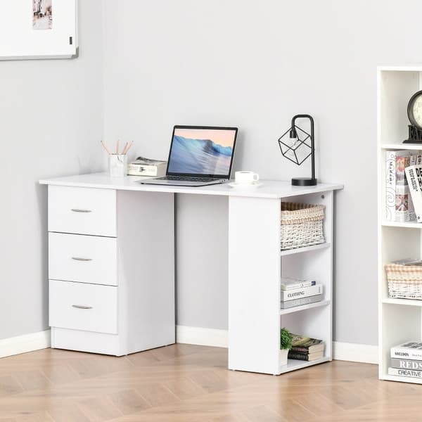 Rootz Desk -tietokonepöytä - Toimistopöytä - Työpöytä - Moderni muotoilu - Vankka rakenne - Tilava työtaso - 120cm x 49cm x 72cm