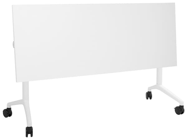 Klap Skrivebord Hvid 160 x 60 cm Kontorbord Sammenklappeligt Klapbord til Unge Computerbord på Hjul Bord til Kontor
