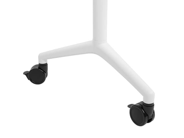 Klap Skrivebord Hvid 160 x 60 cm Kontorbord Sammenklappeligt Klapbord til Unge Computerbord på Hjul Bord til Kontor