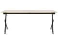Miniatyrbillede 5 af 9: Klap Skrivebord Træ Sort 180 x 60 cm Kontorbord Sammenklappeligt Klapbord til Unge Computerbord på Hjul Bord til Kontor