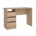 Miniatyrbild 7 av 10: FunctionPlus skrivbord 3 lådor valnöt dekor.