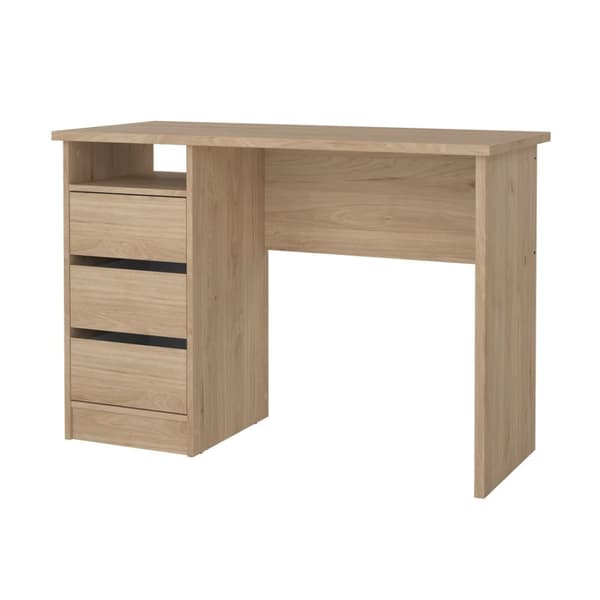 FunctionPlus skrivbord 3 lådor valnöt dekor.