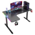 Miniatyrbild 2 av 6: Vänstersvängt Gamingbord med kolfibertextur - Svart