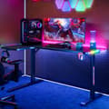 Miniatyrbilde 1 av 6: Venstrevendt Gamingbord med Justerbar bredde og Karbonfiberstruktur