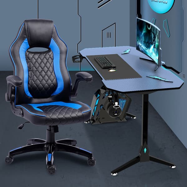 Gamingbord 140cm med RGB-Belysning og Stabile Stålben