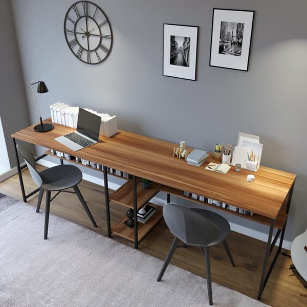 Chic Home Annikki työpöytä 240x60xK74 cm, ruskea