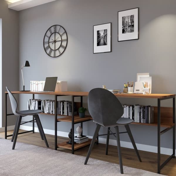 Chic Home Annikki työpöytä 240x60xK74 cm, ruskea