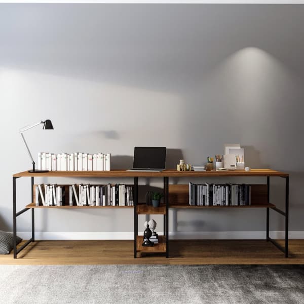 Chic Home Annikki työpöytä 240x60xK74 cm, ruskea