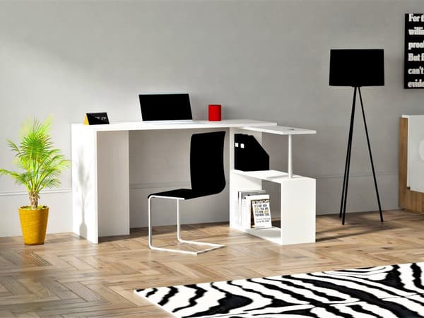 Chic Home Eemeli työpöytä 130x50xK73,8 cm, valkoinen