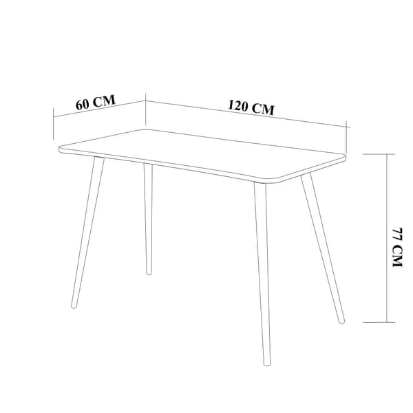 Chic Home Frans työpöytä 120x60xK77 cm, valkoinen/ruskea