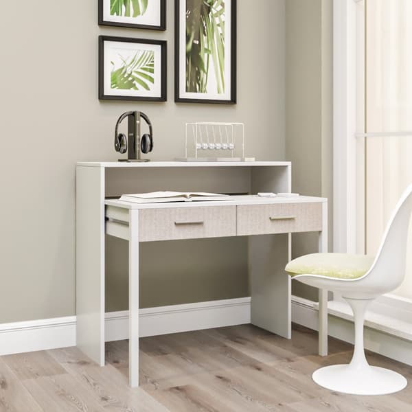 Chic Home Maija työpöytä 99x58xK88 cm, valkoinen/taupe