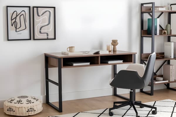 Chic Home Nova työpöytä 120x60xK75 cm, ruskea/musta