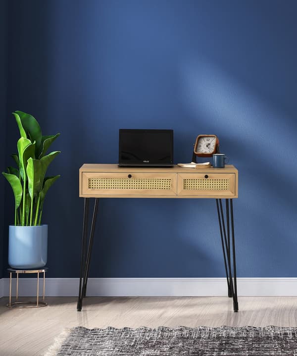 Chic Home Saara työpöytä laatikoilla 105x55xK79 cm, beige/musta