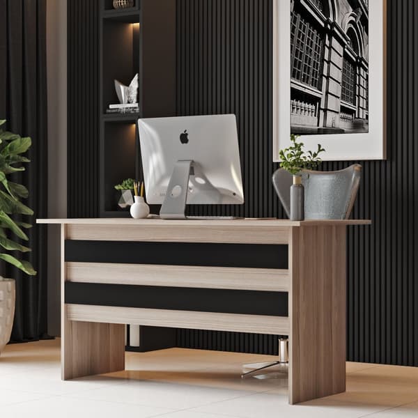 Chic Home Valma työpöytä 140x60xK74 cm, beige/musta