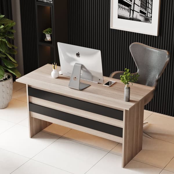 Chic Home Valma työpöytä 140x60xK74 cm, beige/musta