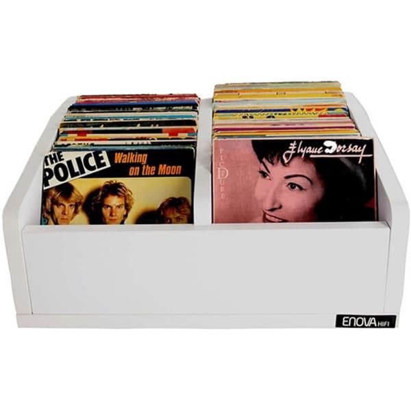 ENOVA VINYL BAC 45T WH - Vitt skåp för 45 rpm vinyler