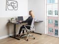 Miniatyrbillede 2 af 11: Hæve Sænkebord Elektrisk Sort 160 x 59 cm Ergonomisk Kontorbord El Skrivebord til Hjemmekontor Værelse Moderne Computerbord