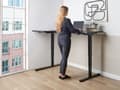 Miniatyrbillede 4 af 11: Hæve Sænkebord Elektrisk Sort 160 x 59 cm Ergonomisk Kontorbord El Skrivebord til Hjemmekontor Værelse Moderne Computerbord